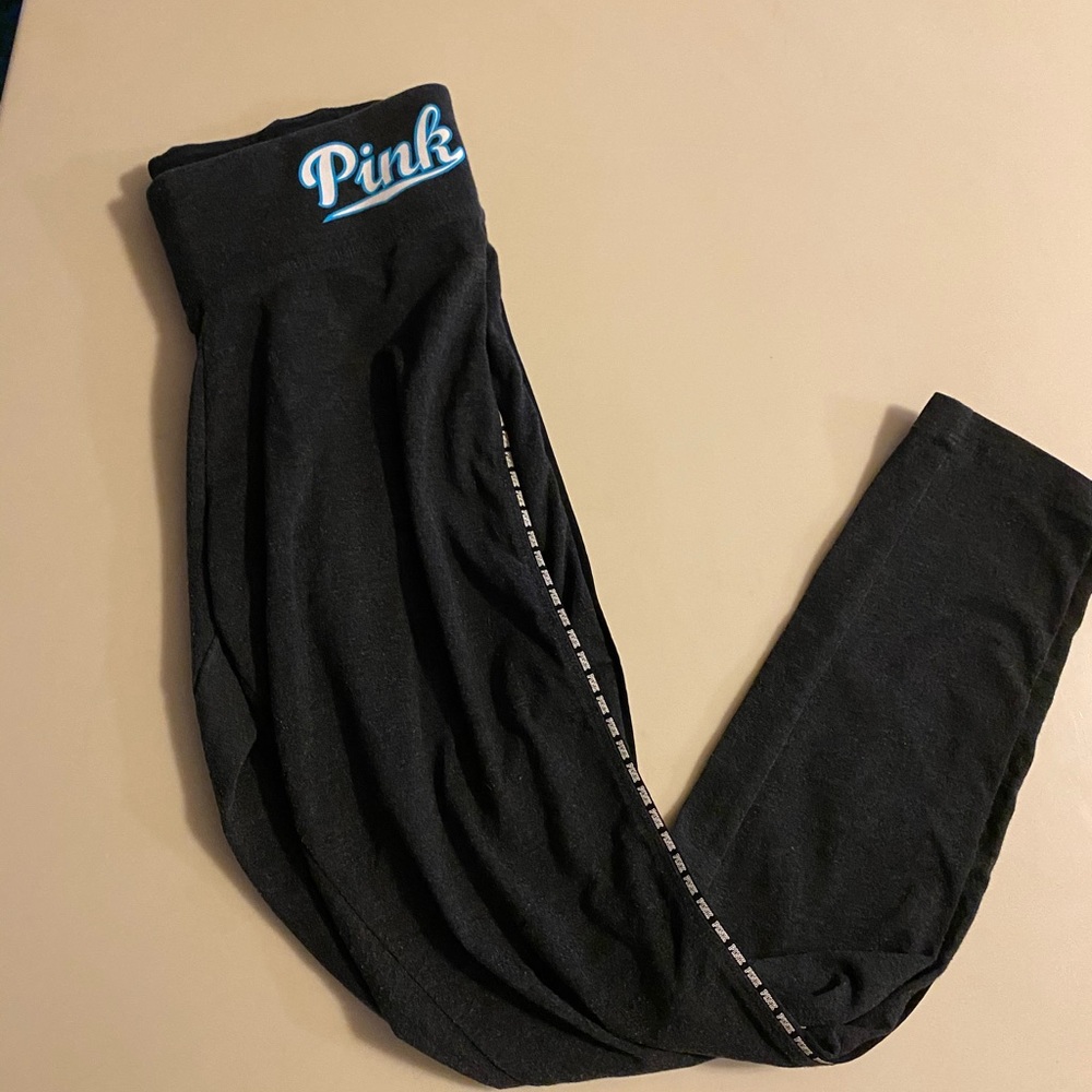 Dark gray pink leggings